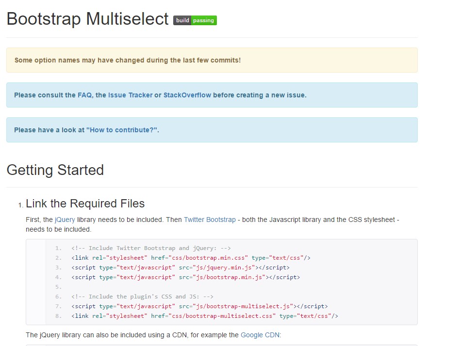 Bootstrap multiple select  guide