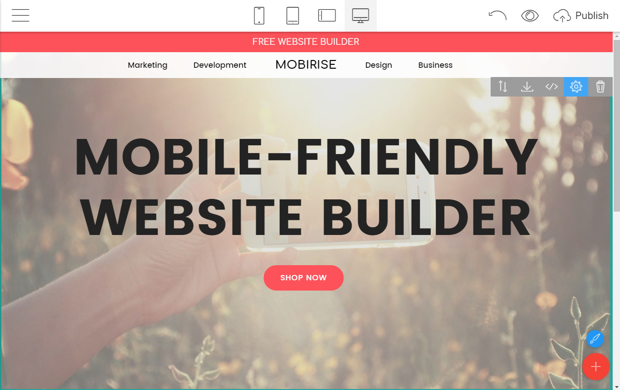 Mobile-friendly Page Builder