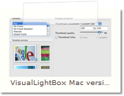 Web Photo Album Mac version - Thumnails Tab