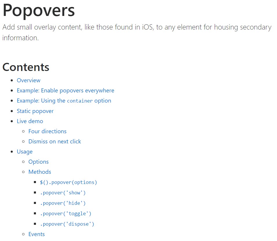 Bootstrap popovers  approved  documents