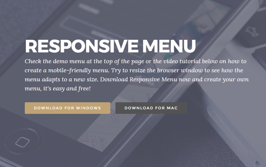 Bootstrap Responsive menu in Mobirise