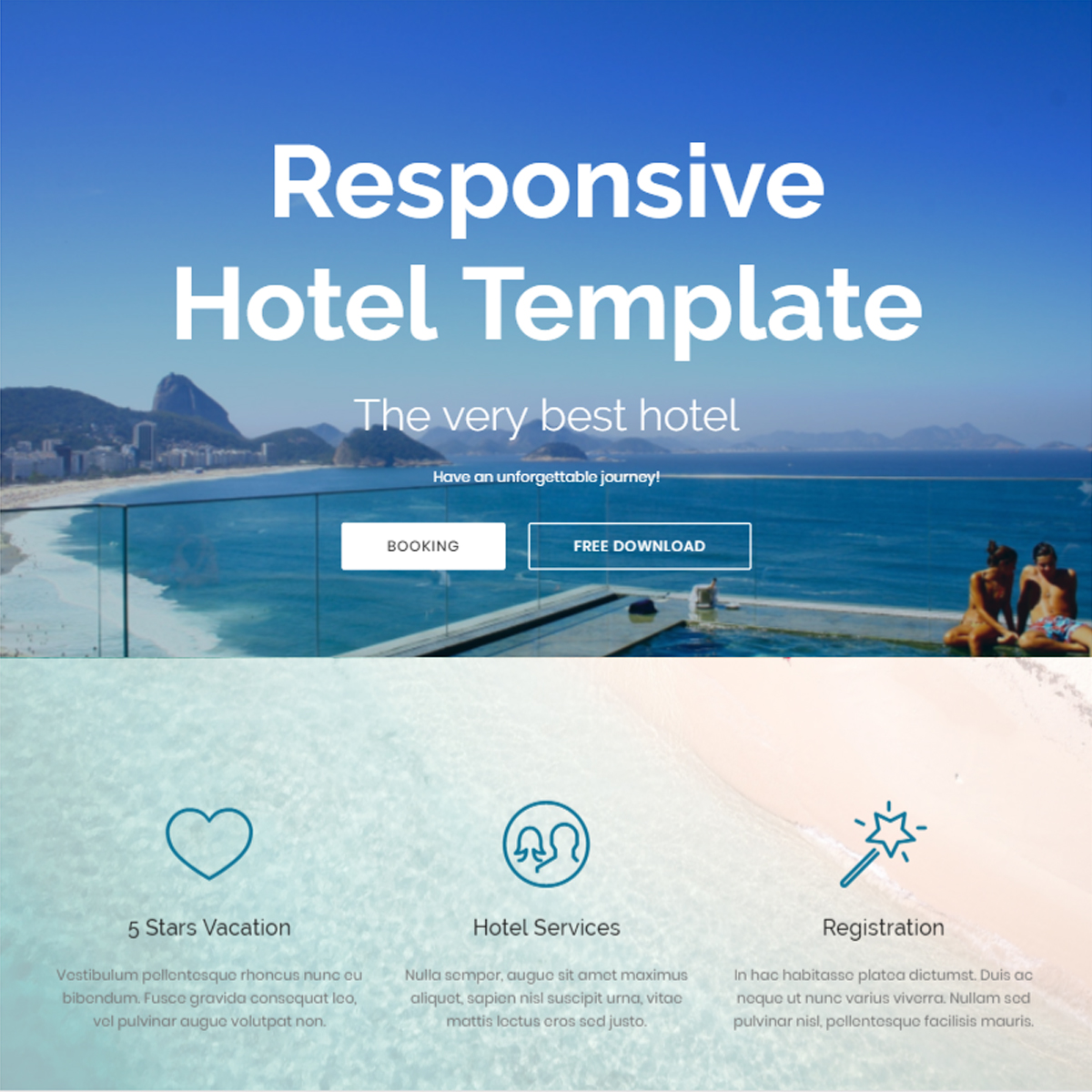 HTML5 Bootstrap Hotel Templates