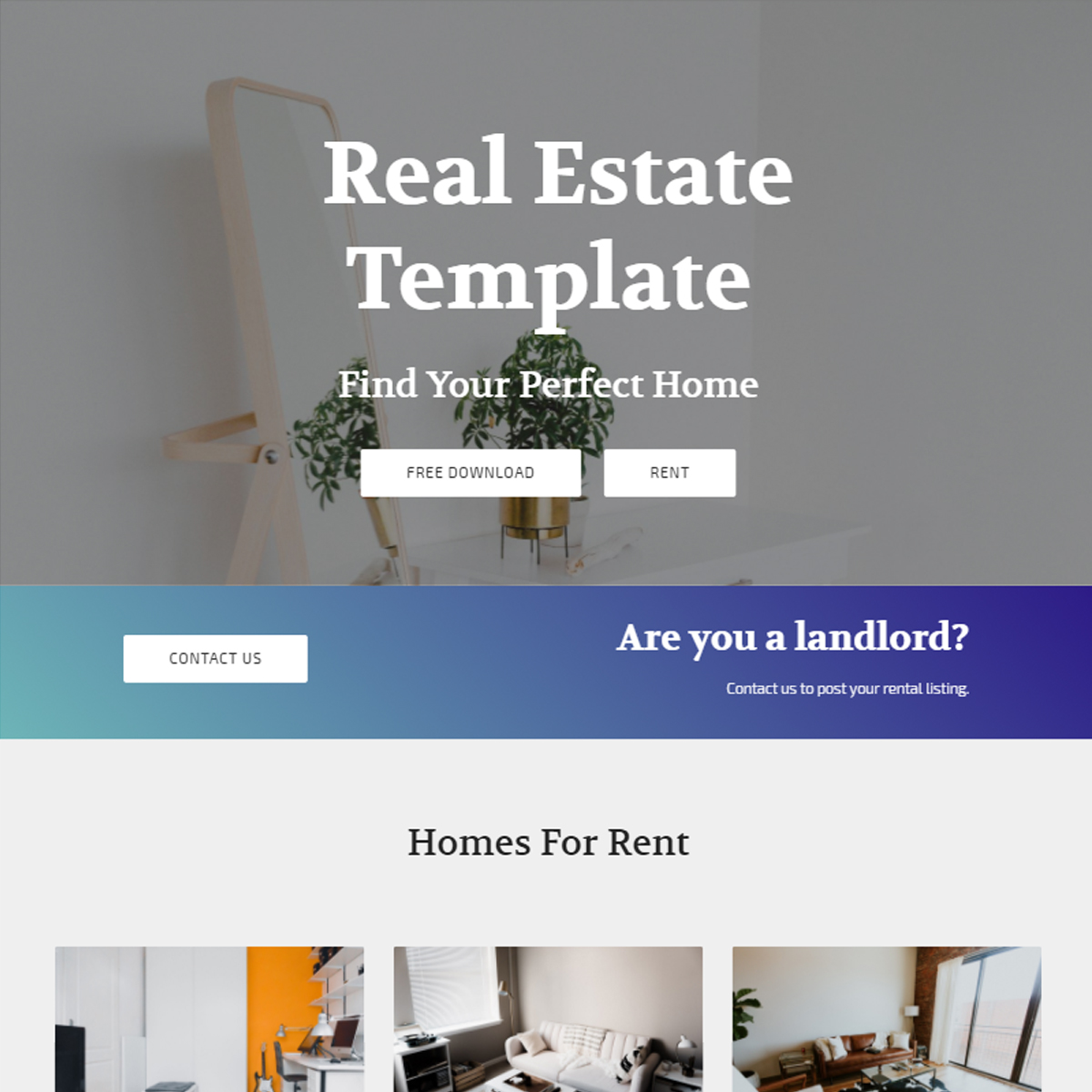 HTML5 Bootstrap Real Estate Templates
