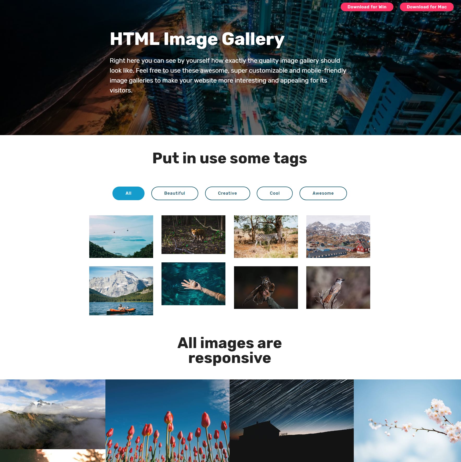JavaScript Bootstrap Image Gallery
