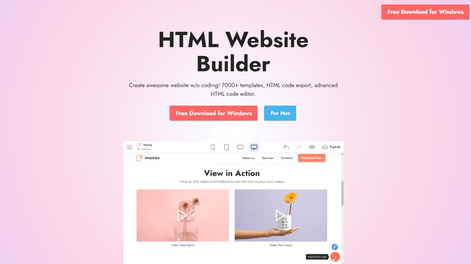  HTML Website Builder